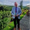 Photo caption: Dean Gunston, General Manager of Bovey Castle Hotel, with bottles of Devonia Water