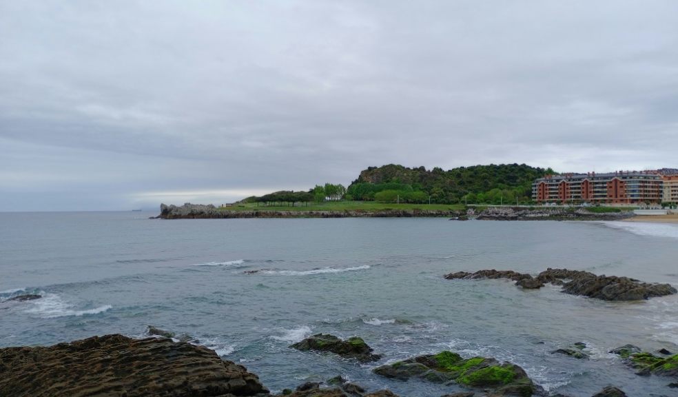 view of the coast in Castro Urdiales while walking the Camino del Norte.