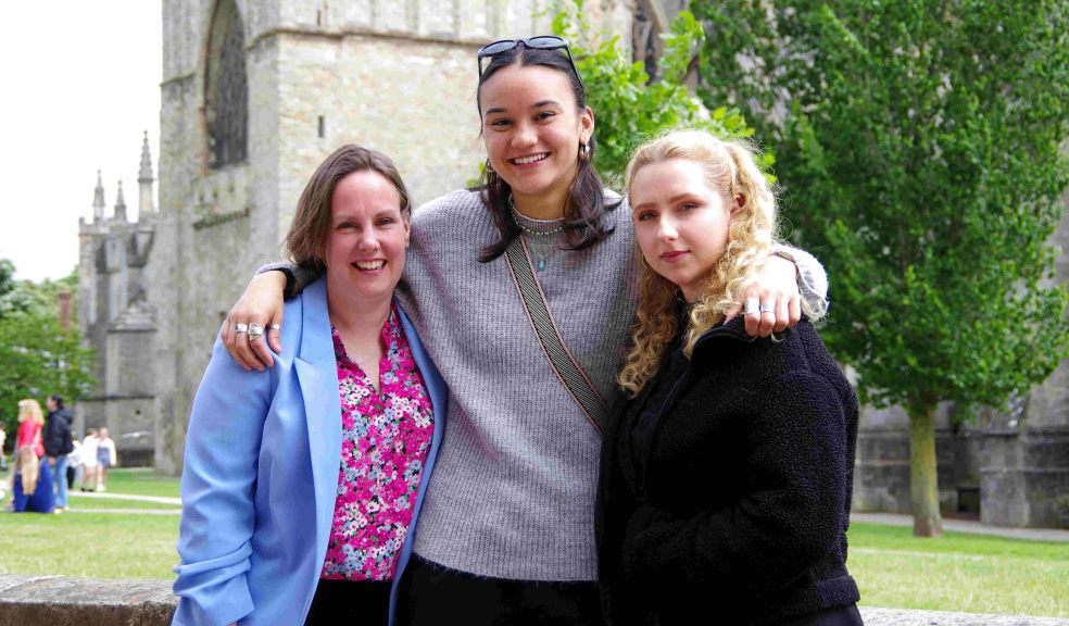 Nancy McGillivray, centre, with Claire Tucker and Viki Pakula of Haines Watts Exeter