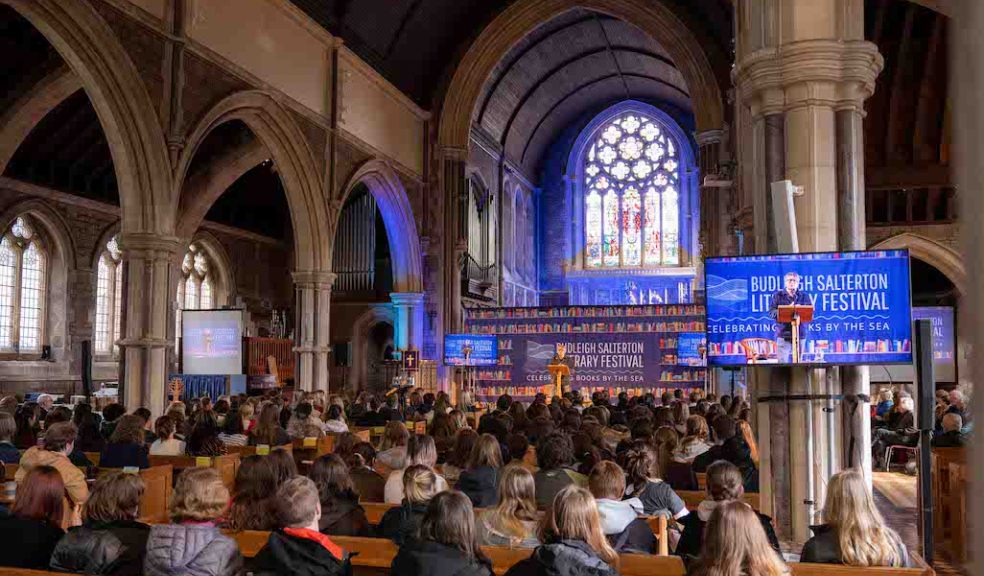 An full house at St Peter's Church for  Budleigh Salterton Literary Festival